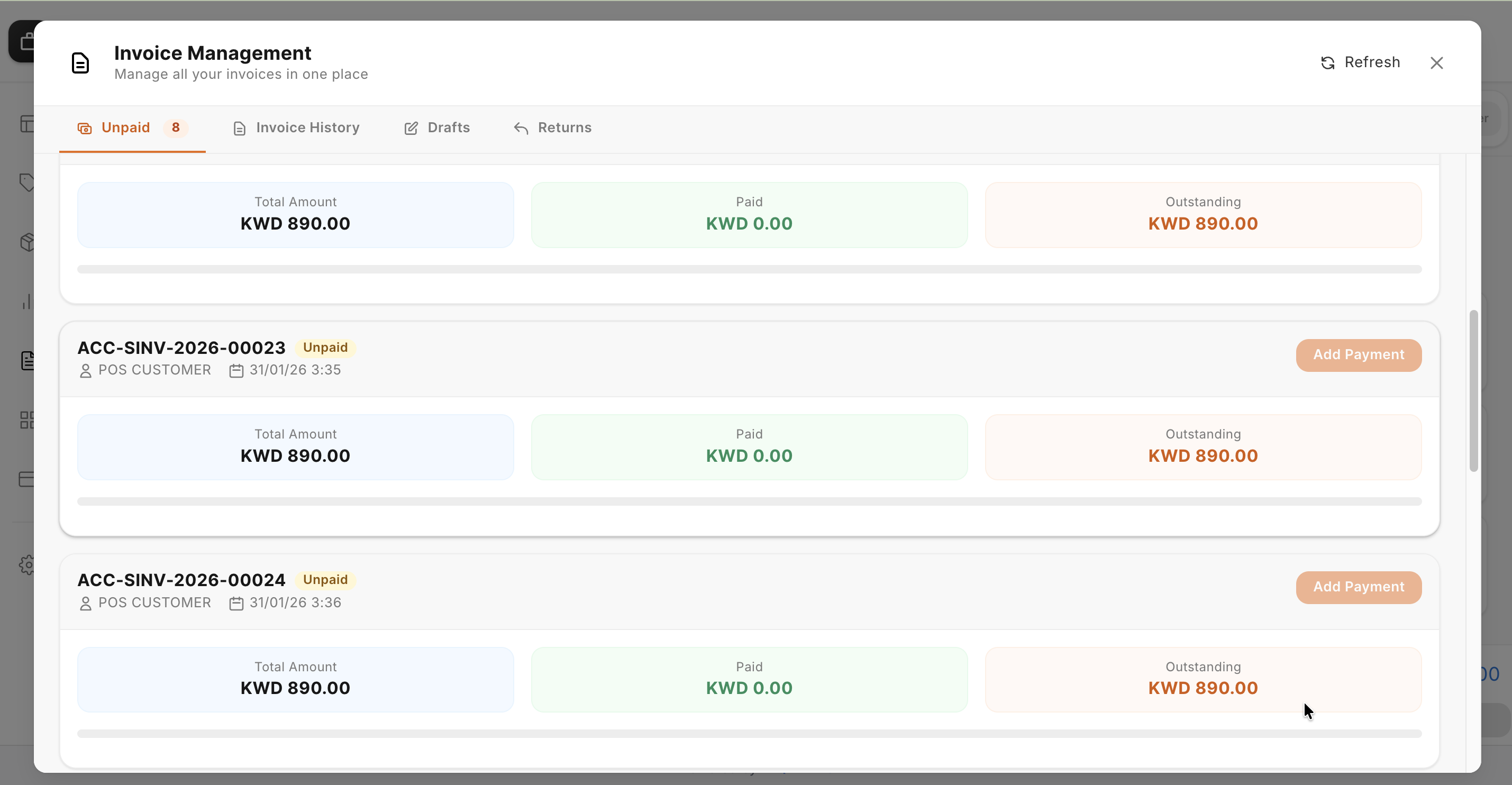 Invoice payments